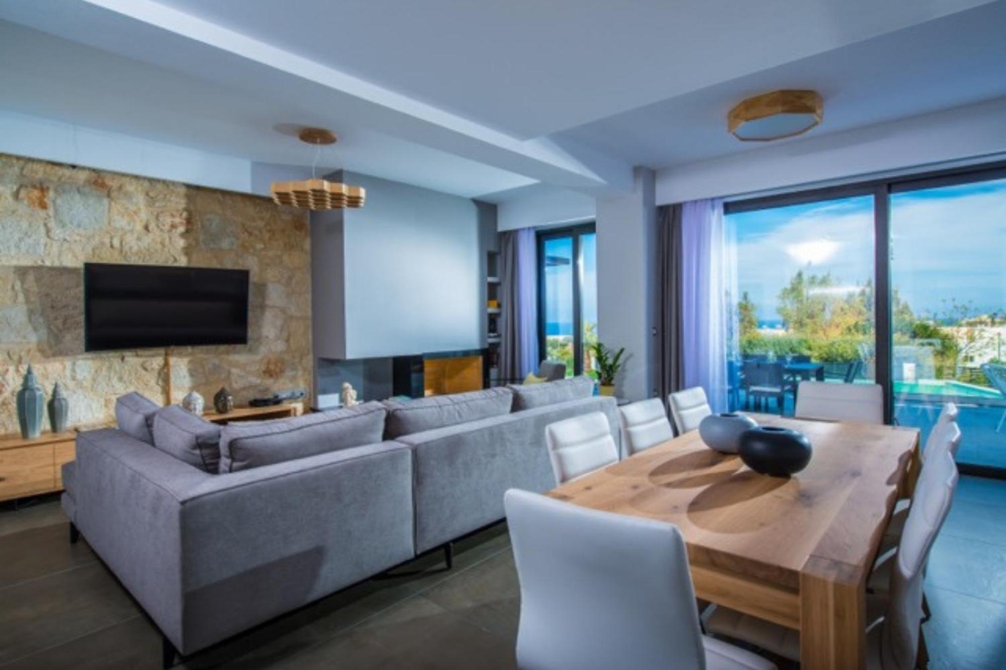 Orama Luxury Villa 4 Bedrooms With Private Pool Херсониссос Экстерьер фото
