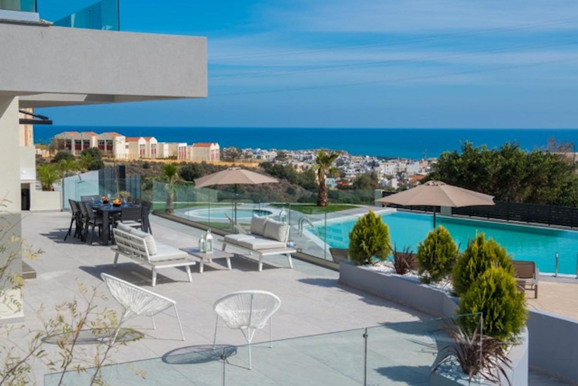 Orama Luxury Villa 4 Bedrooms With Private Pool Херсониссос Экстерьер фото