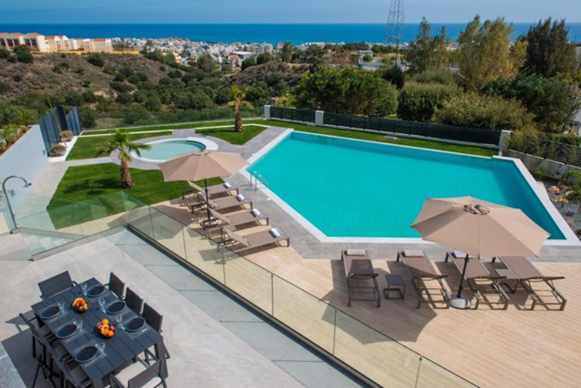 Orama Luxury Villa 4 Bedrooms With Private Pool Херсониссос Экстерьер фото